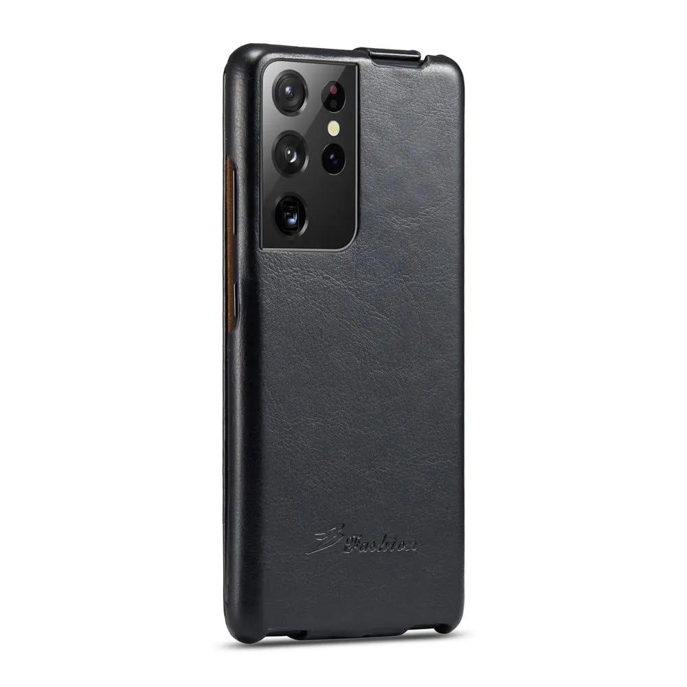 Фото Вертикальный кожаный чехол-книжка Fierre Shann для Samsung Galaxy S21 Ultra, чехлы для телефонов, чехол для samsung S10 etui №4