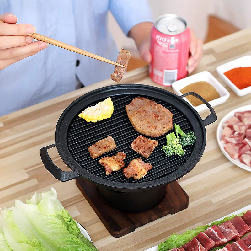 

One person barbecue oven Korean barbecue oven smokeless household small indoor carbon oven Japanese barbecue pan shelf