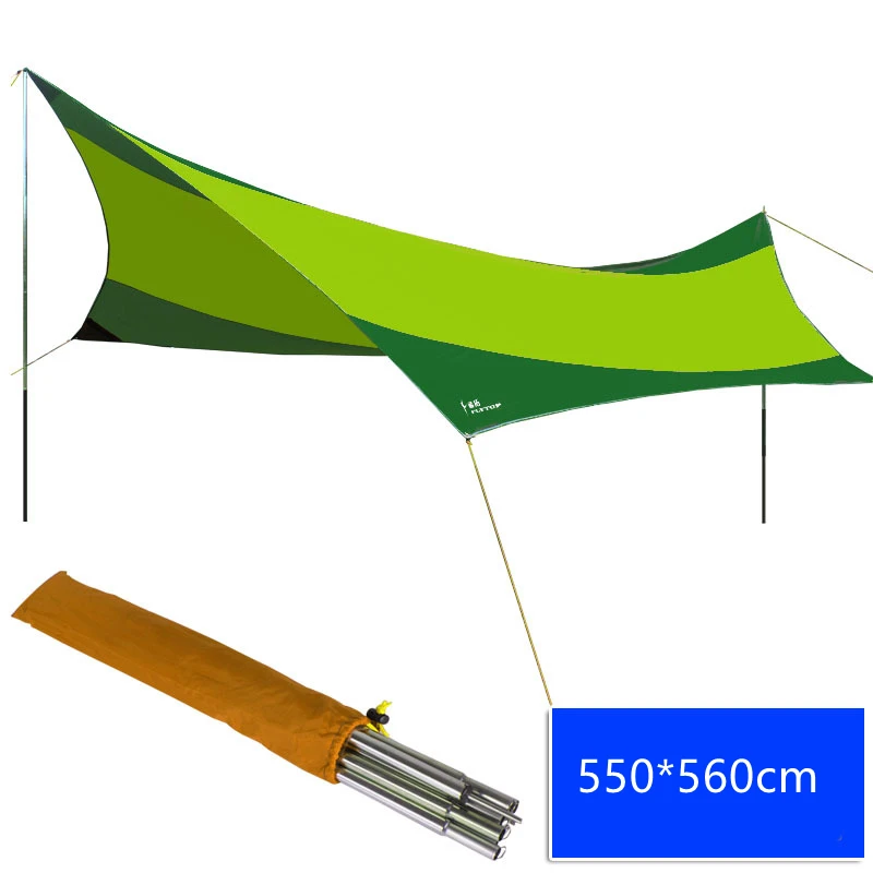 저렴한 텐트 Gigante 비치 텐트, 7.2ft 높이, 16 X 16ft, 가장 큰 휴대용 비치 그늘, UPF 50 + 태양 보호, 강화 코너