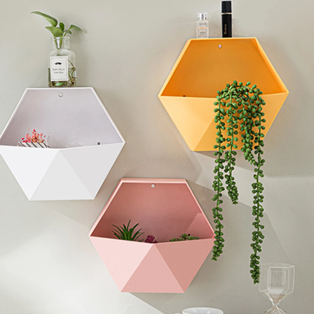 

Ins Wall Hanging Shelf Flower Pot Multifunctional Storage Box Room Decoration Wall Creative Combination Mural Home Decoration