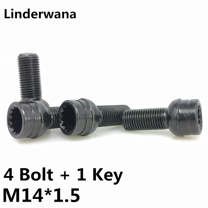 1 комплект M14 * 5 Болт замка колеса шины противоугонных винтов гайка для Mercedes Benz W176