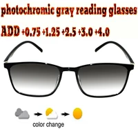 photochromic gray reading glasses squared ultralight trend high quality fashion men women1 0 1 5 1 75 2 0 2 5 3 3 5 4