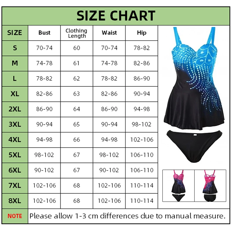 2020Two Pieces купальный костюм женский Павлин бикини Mayo Biquini Maillot De Bain размера плюс 8XL