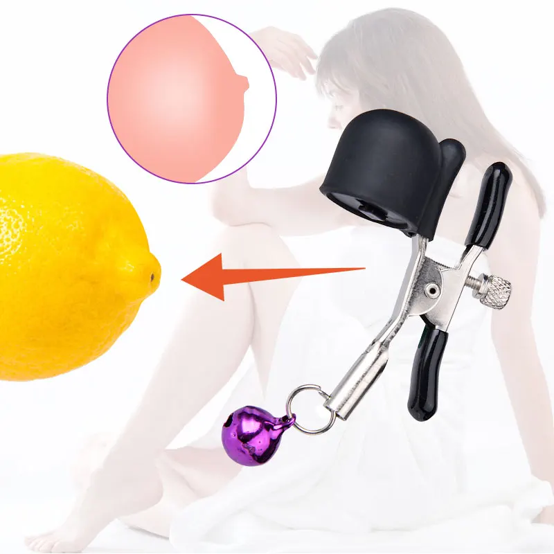 Секс игрушка на грудь ниппельные зажимы металлические колокольчики вибратор