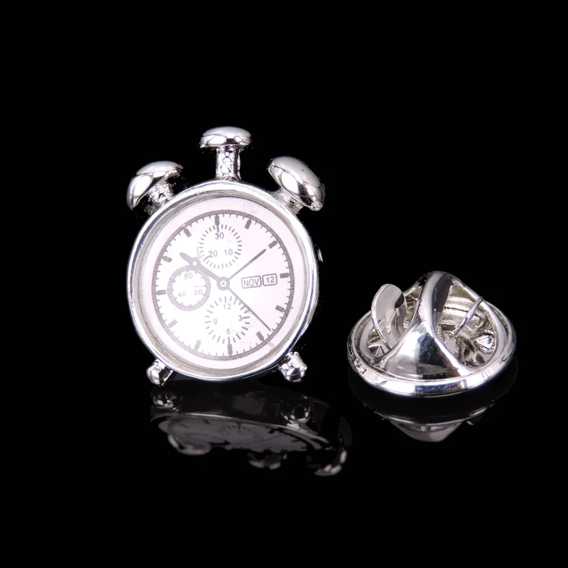 

High quality men's Brooch Lapel Pin New Lapel Pin alarm clock watch Brooch men's wedding suit shirt scarf accessories