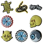 Череп, призрак, крокса для мальчиков, партия рук, мультяшная обувная задняя крышка, дизайнерские аксессуары, Пряжка сделай сам, ПВХ, для мальчиков, детский подарочный набор оптом