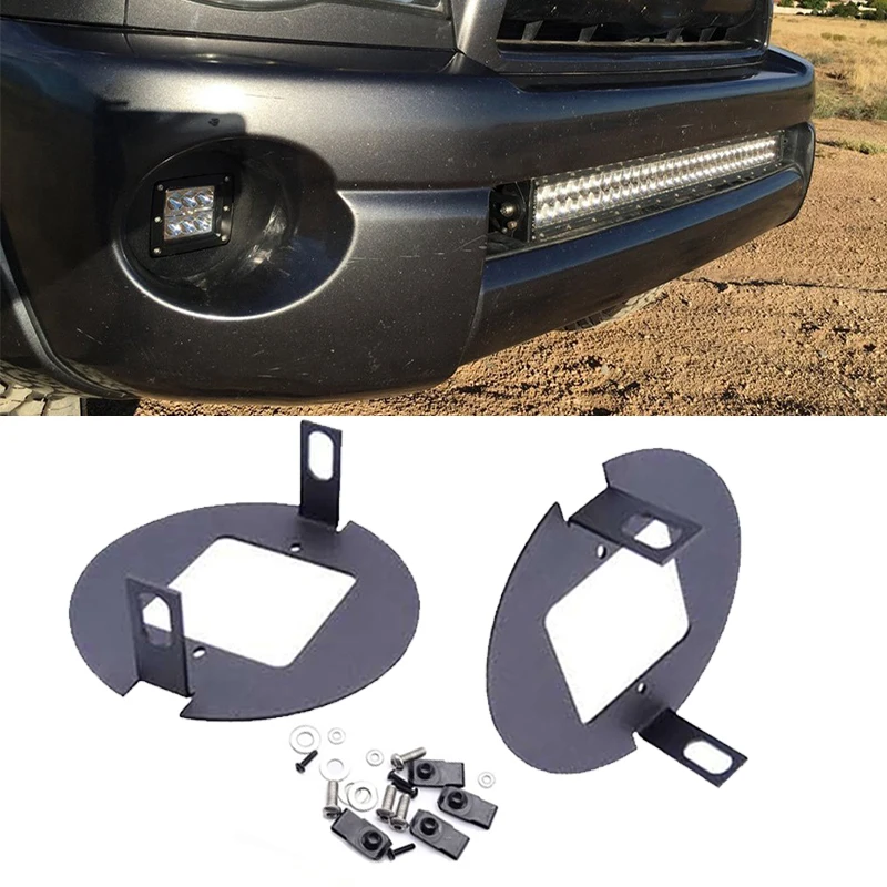 

Front Bumper LED Fog Light Replaceemnt Foglamp Mount Brackets For Toyota Tundra 2007-2013 and Tacoma 2005-2011