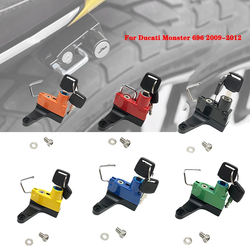 New arrives Motorcycle Aluminum alloy Helmet Lock with 2 Keys for Ducati Monster 696 2009 2010 2011 2012 Accessories | Автомобили и