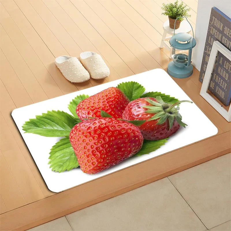 Пользовательский напольный коврик в виде клубники/фруктов для