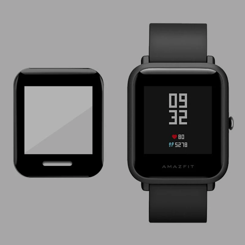 Защитная 3d пленка с закругленными краями (не стекло) для часов Xiaomi Huami Amazfit BIP/ Bip Lite/