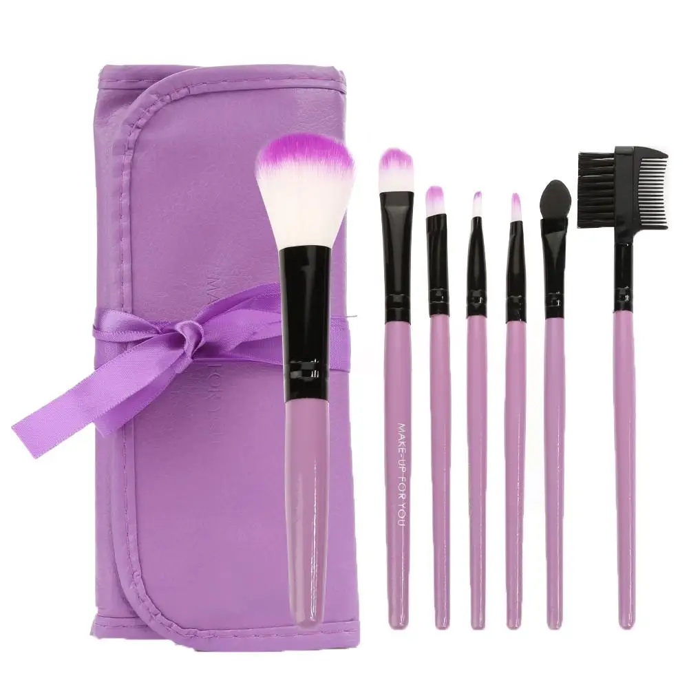

CLEARANCE SALE!!! 7 Pcs/Set Foundation Powder Blush Eyeshadow Lip Brushes Cosmetic Makeup Tool Purple Make-up Brush Set