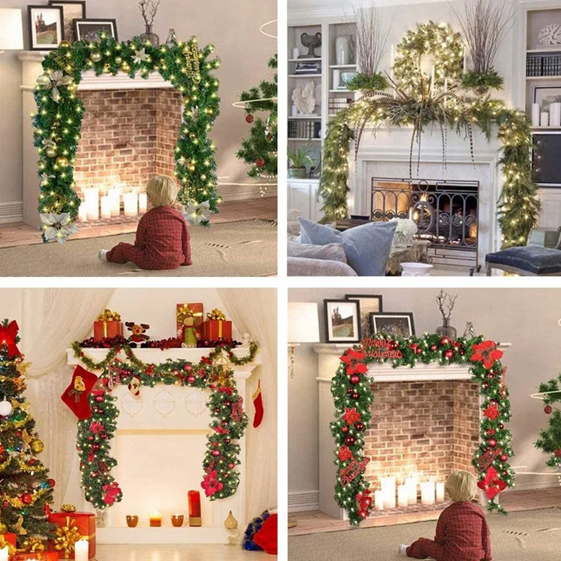 

Retail 2.7 M LED Rattan Garland Artificial Xmas Tree Rattan Banner Decoration