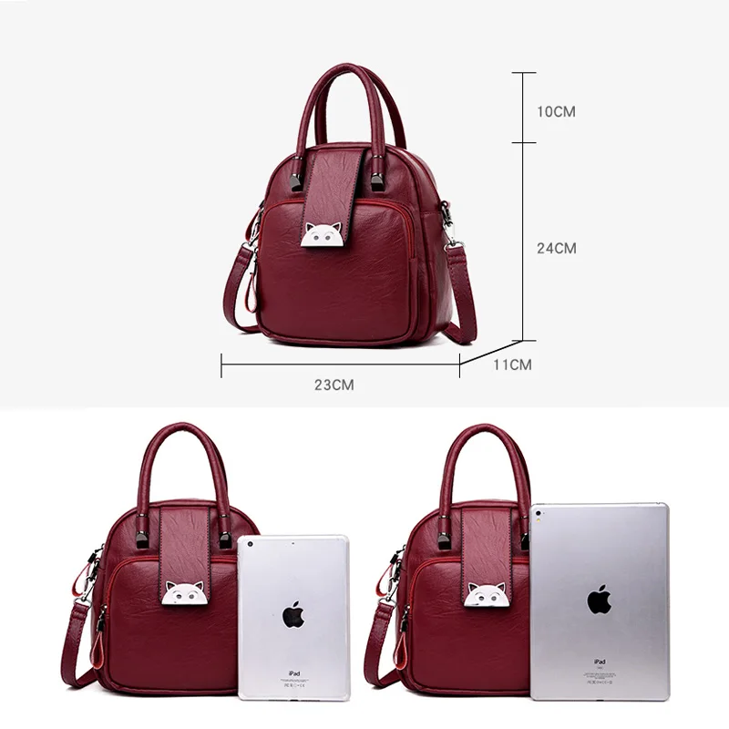 Женский металлический кожаный рюкзак женский рюкзак Mochila Feminina Повседневная многофункциональная женская сумка на плечо Sac A Dos дорожная сумка