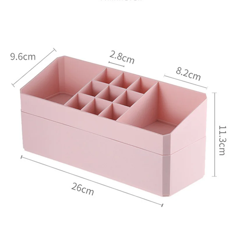 1 шт. настольная коробка для хранения косметики Бытовая пластиковая двухслойная