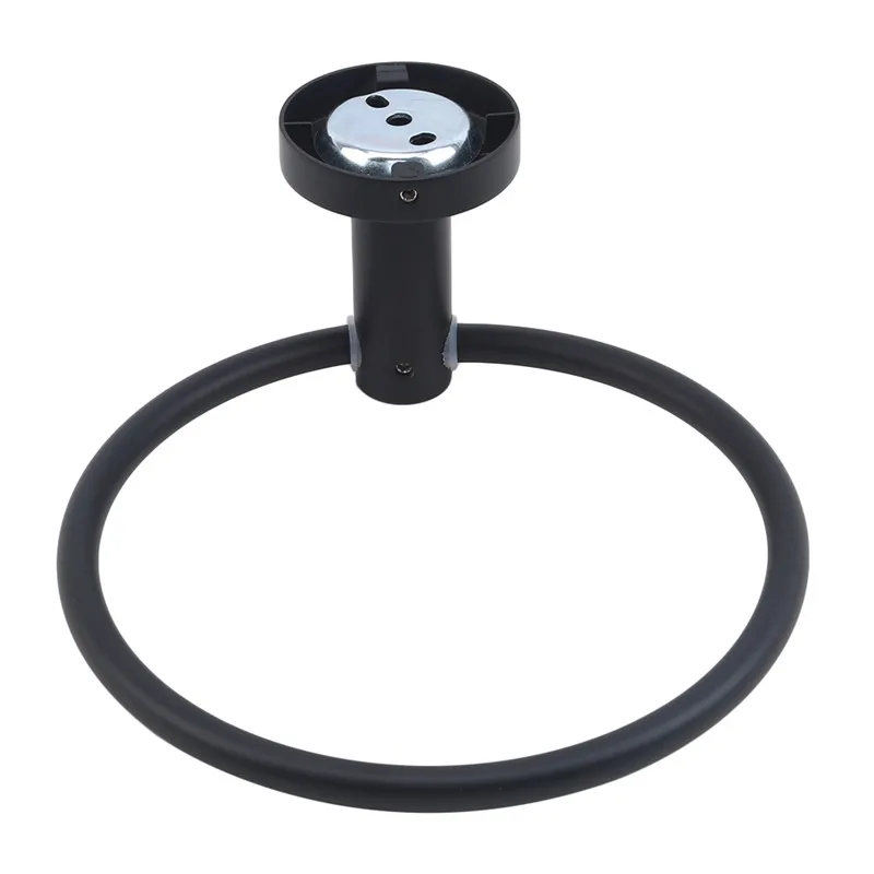 Черное квадратное круглое настенное кольцо для полотенец из нержавеющей стали