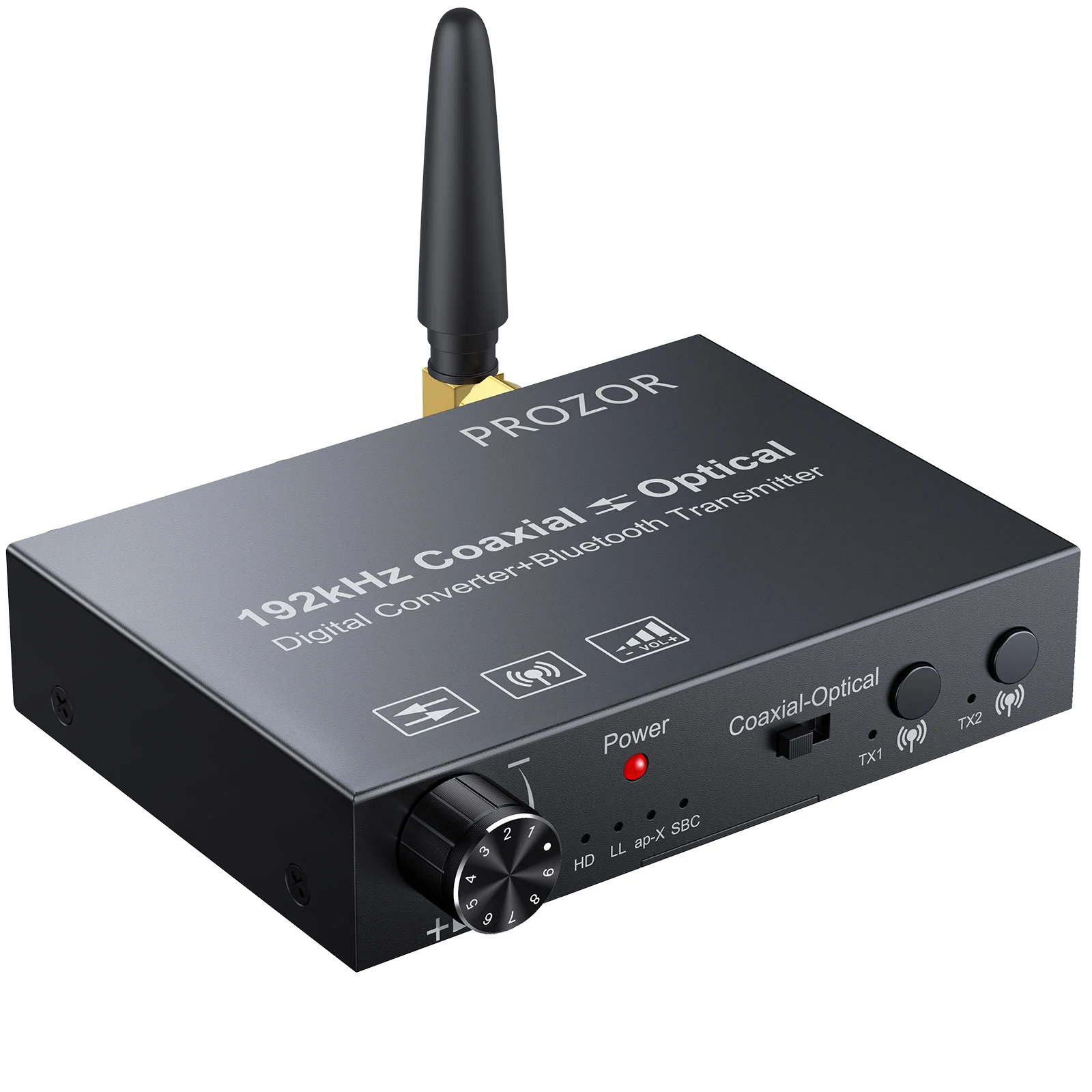 

192kHz Coaxial to Optical and Optical to Coaxial Converter With Bluetooth 5.0 Transmitter Support aptX HD aptx Low Latency