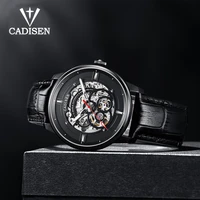 cadisen mechanical automatic watch men miyota 8n24 sport watch for men skeleton mens watches top brand luxury relogio masculino