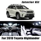 12x Canbus без ошибок светодиодный светильник для салона посылка для 2019 Toyota Highlander автомобильные аксессуары карта купольный багажник лицензионный светильник