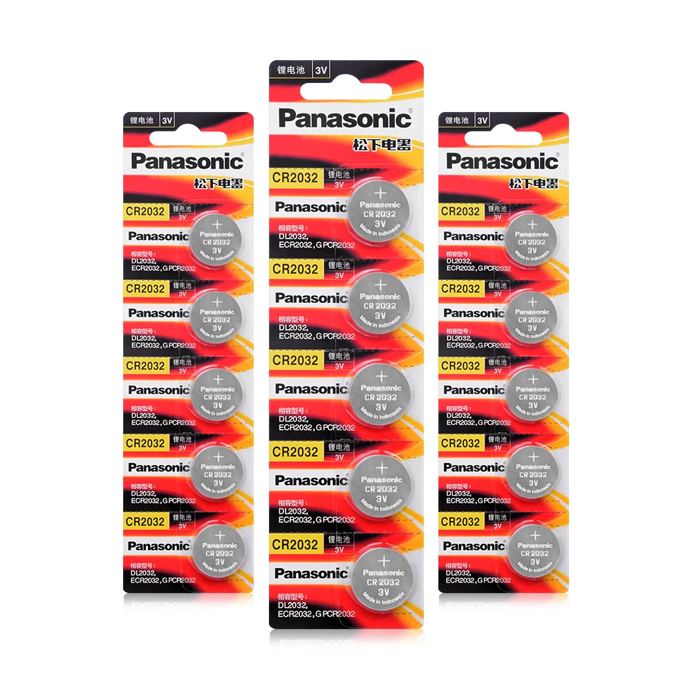 PANASONIC 15 шт. 3 в CR2032 CR 2032 кнопочный литий-ионный аккумулятор DL2032 ECR2032 5004LC KCR2032 BR2032