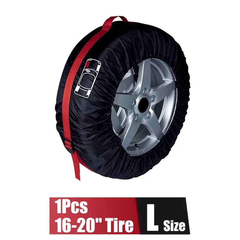1Pcs L Size VODOOL 1 шт./4 шт. чехол для запасного колеса из полиэстера для автомобильных шин сумка для хранения автомобильных шин аксессуары для автомобильных колес - Цвет: 1Pcs L Size