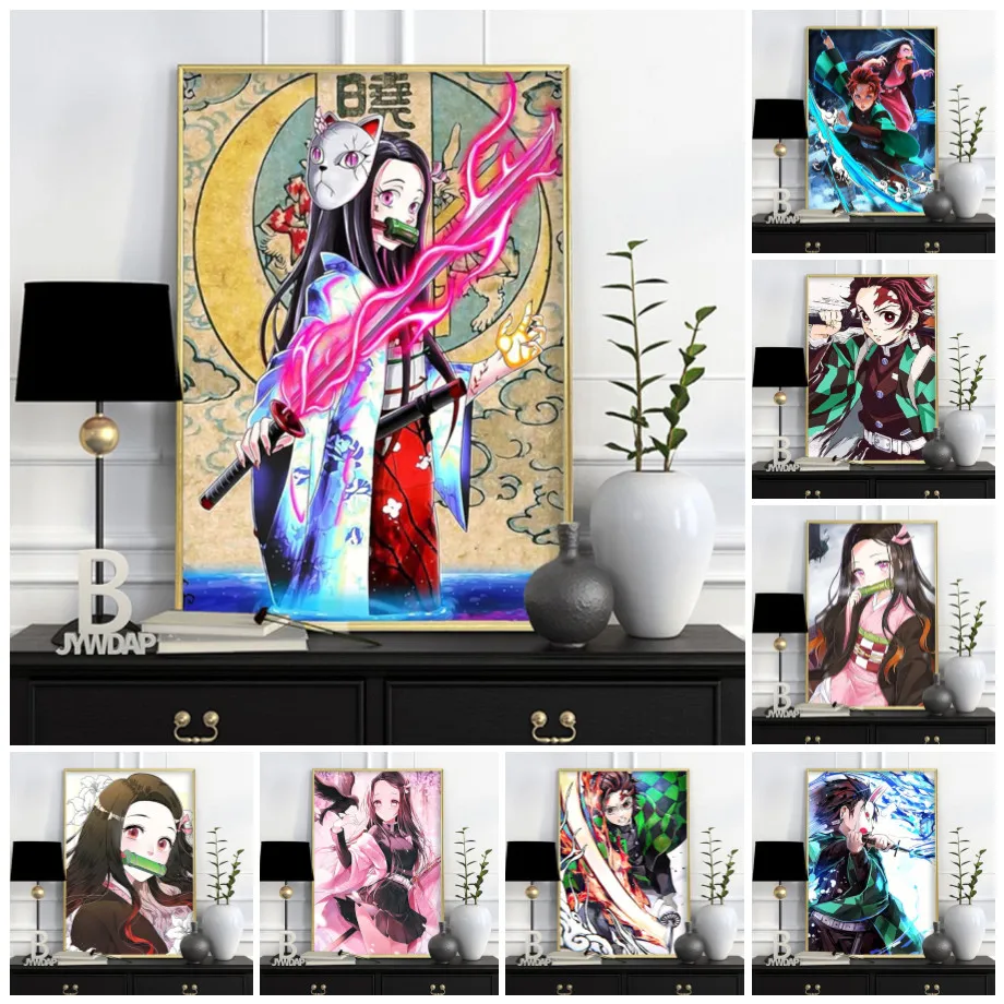 Постеры и плакаты с классическим японским аниме клинком рассекающего демонов