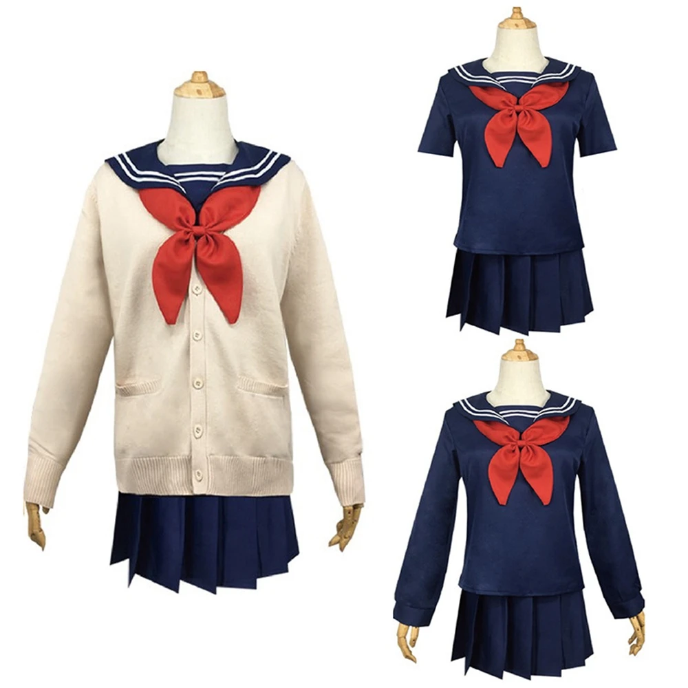 

2021 New Hero Academia Cosplay Costume Anime Hero Academia JK Uniform Women Sailor Suit Sweaters Dress Set