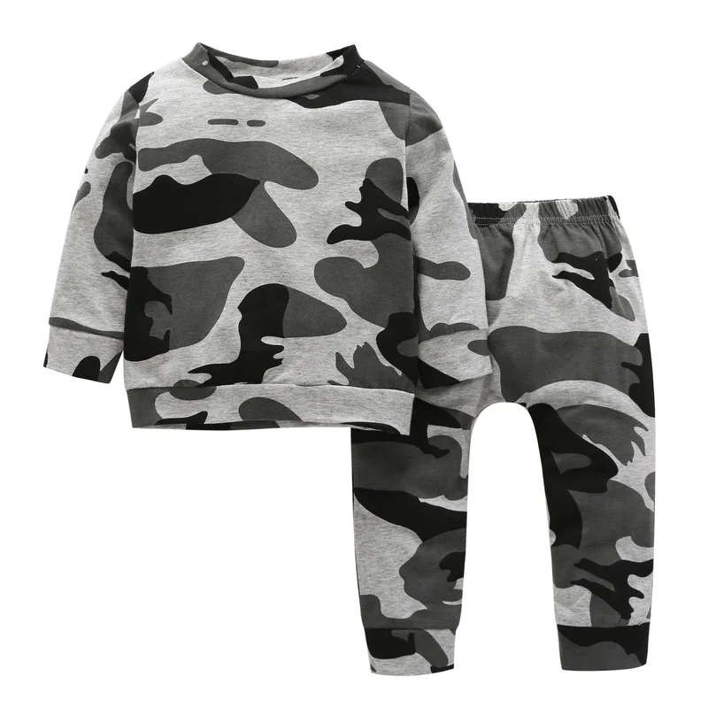 Newborn Baby Boys Clothes 2020 Spring Infant Camouflage T-shirt+Camo Pants Boy Outfits 2 Piceces Sets |
