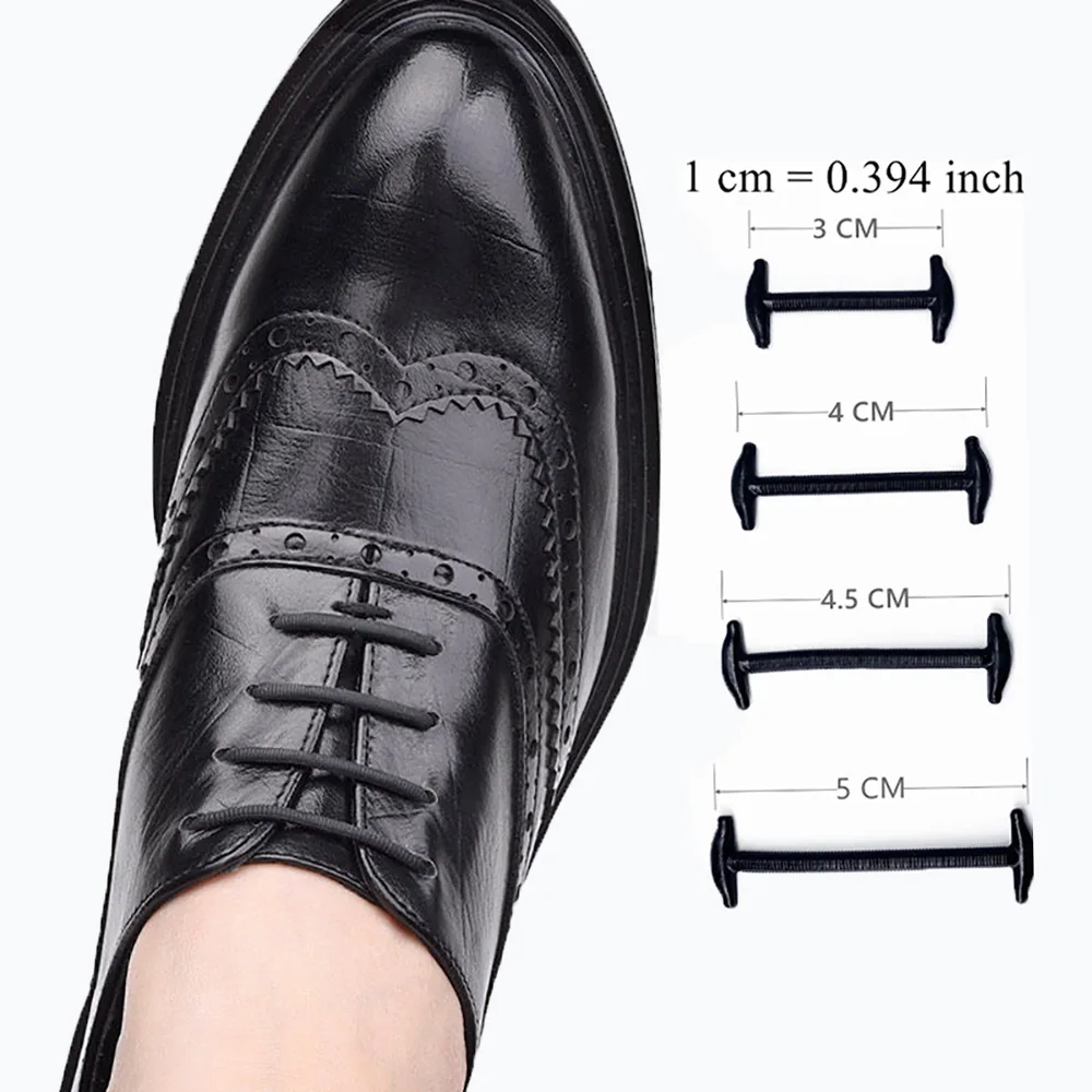 

High Quality Silicone Elastic Shoe Laces Black And Brown No Tie Shoelace Lacing Kids Adult Sneaker Leather Shoes Quick Shoe Lace