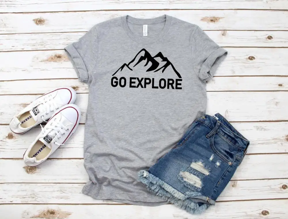 

Go Explore Adventure Lover Print Women tshirt Cotton Casual Funny t shirt Gift 90s Lady Yong Girl Drop Ship S-861