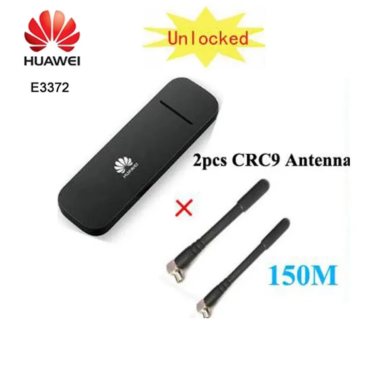 Unlocked Huawei E3372 E3372h-607 LTE 4G USB Modem 150Mbps  USB Dongle with External Antennas Port E3372h-607