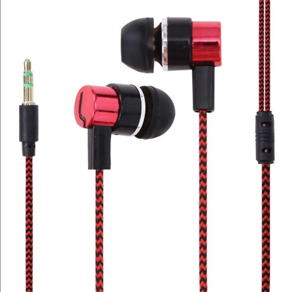 

Portable Compact Stable Durable Soundproof Earphone Lightweight Braided Wiring In-ear Plating Headset