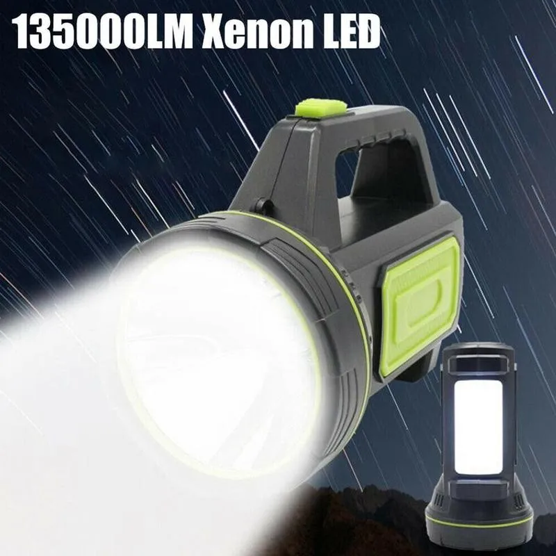 

Handheld LED Searchlight USB Rechargeable Multi-function Camping Handheld LED Bright Lighting Searchlight Outdoor Flashligh