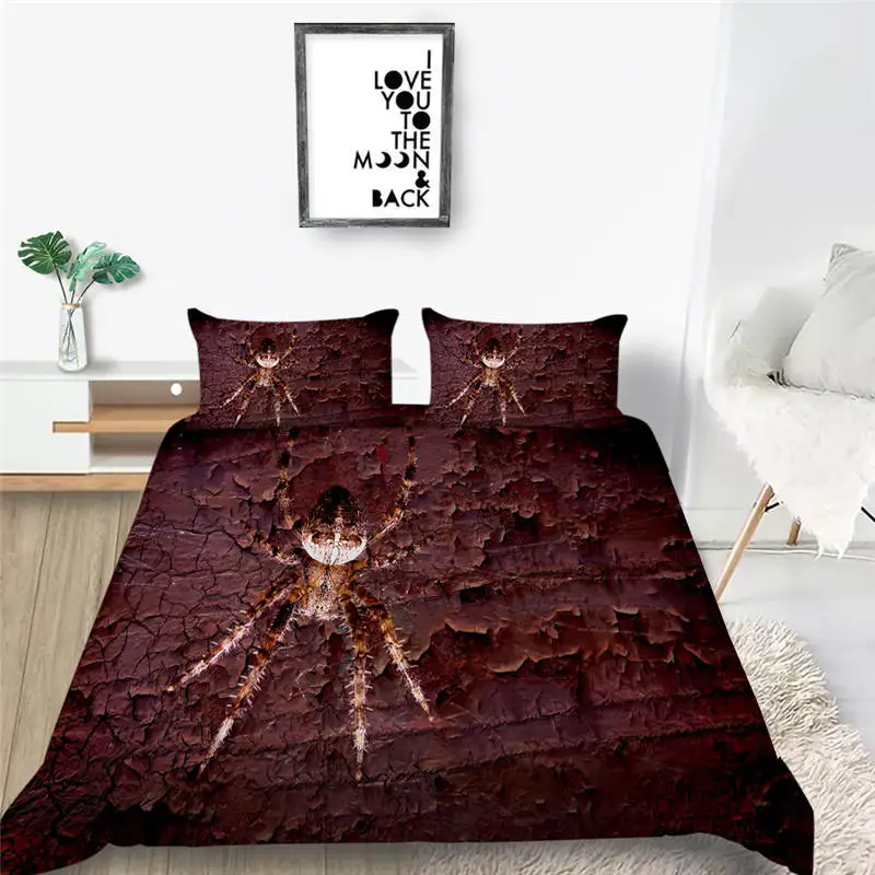 

2020 New Bed 3D Printed Variety Spider Design Quilt Cover Set Soft For Girls/Boys/Adult