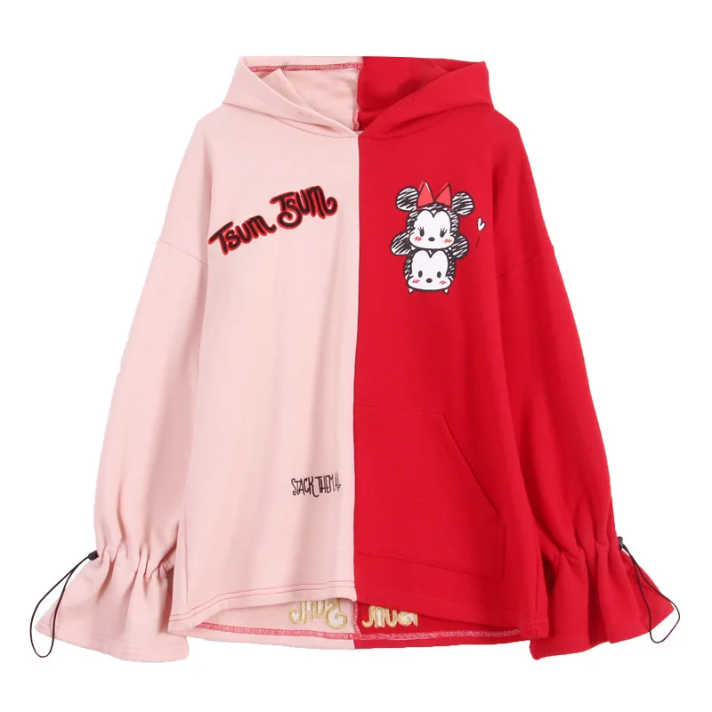 

Original Disney Children's Clothing Women's Minnie New Hoodie Long Sleeve Top Student Sweatshirt hoodies sweatshirt women