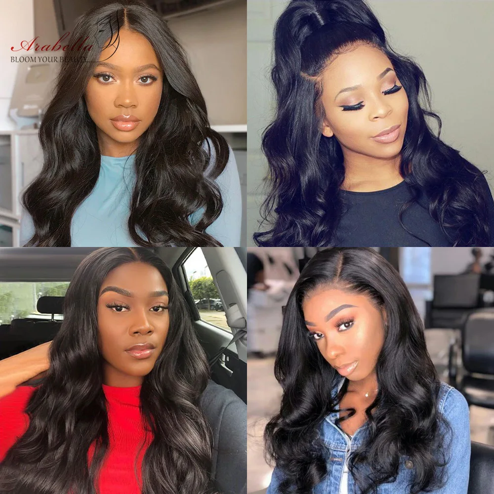 

Super Double Drawn Hair Extension Brazilian Body Wave Hair Bundles 100% Human Hair Arabella Natural Virgin Hair Bundles