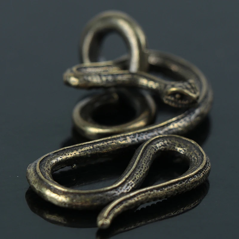 1 шт. латунное кольцо для ключей в виде змеи Boa брелок EDC медная змея автомобильные