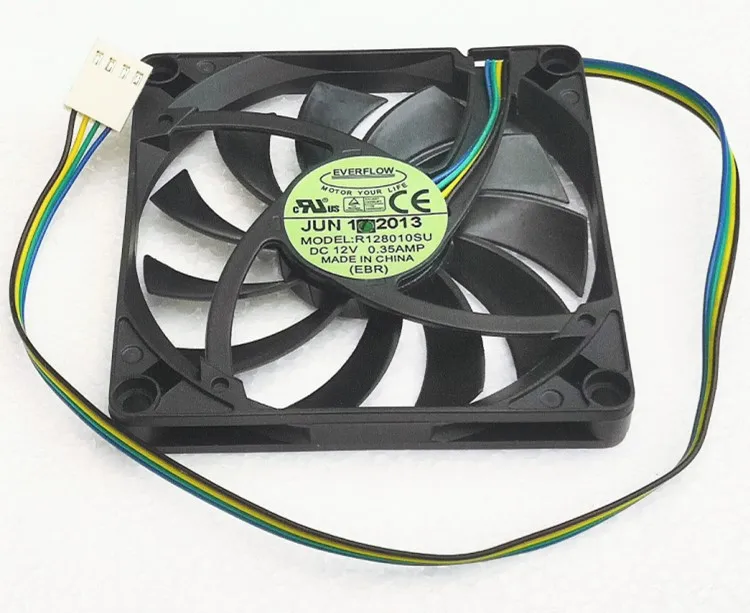 Новый тонкий вентилятор 8 см 8010 дюйма 4 проводной R128010SU 0.35A интегрированный