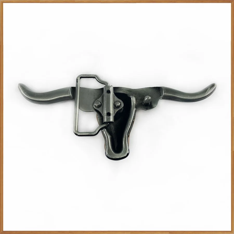 BuckleClub zinc alloy western bull head belt buckle jeans gift FP-03060 pewter finish 4cm width loop drop shipping | Дом и сад