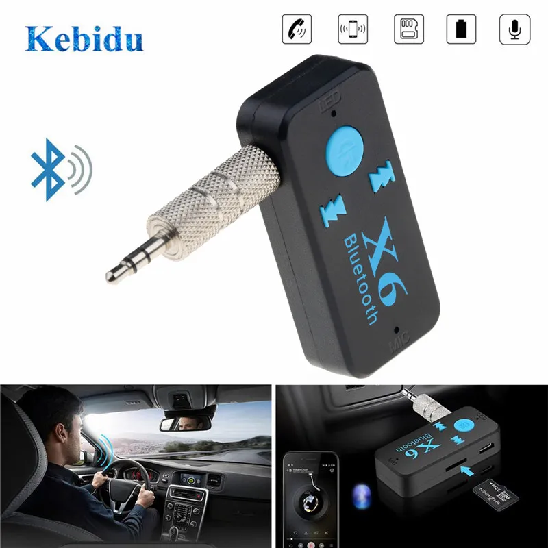 KEBIDU X6 Bluetooth автомобильный комплект адаптер 5 0 приемник авто Aux поддержка tf карты