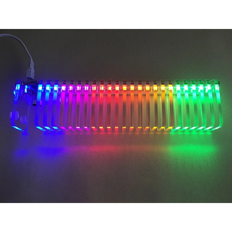 

KS25 Sound Control VU Meter Crystal Sound Column o Level Meter LED Music Spectrum DIY Kits VU Tower for Home Theater
