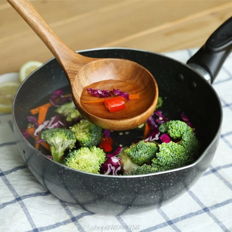 

Natural Wooden Spatula Rice Soup Spoon Colander Kitchen Utensils Handmade Home Tableware Dinnerware J09 21 Dropship