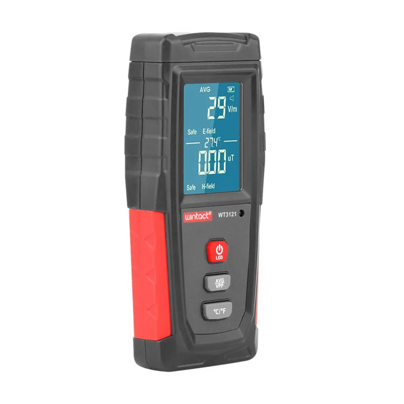 WT3121 Handheld Digital LCD EMF Meter Electric Magnetic Field Dosimeter Detector Electromagnetic Radiation Tester ht 20 professional high accuracy digital gauss meter magnetic machine with magnetic field indicator digital gauss meter