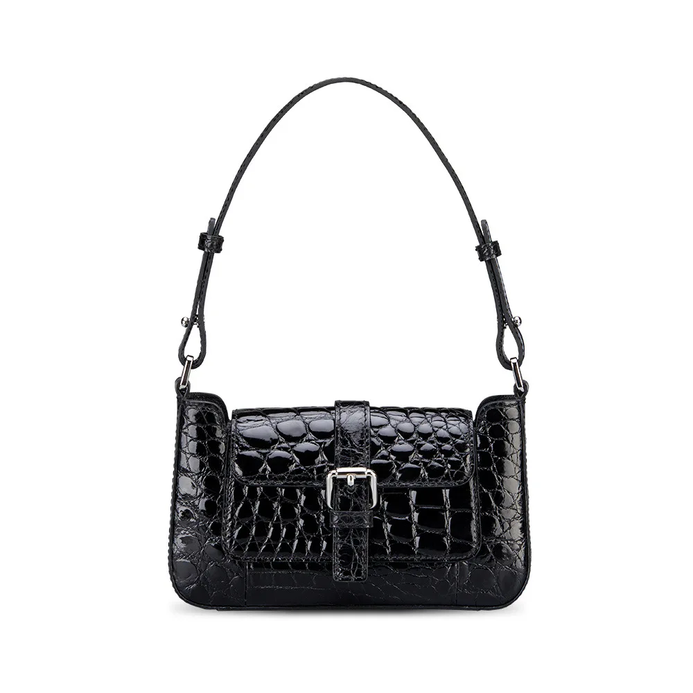 

2021 Fashion Design Luxury Women Bag High Gloss Crocodile Skin Shoulder Bags For Ladies Shinny Alligator Leather Handbags