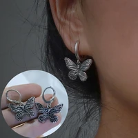 hong kong style retro butterfly earrings female personality trend fashion jewelry