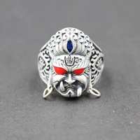 real 990 sterling silver mens domineering personality ring
