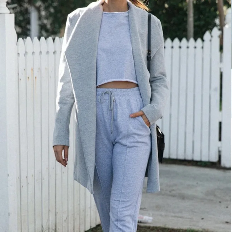 Осенний комплект из 2 предметов женский спортивный костюм с длинным рукавом