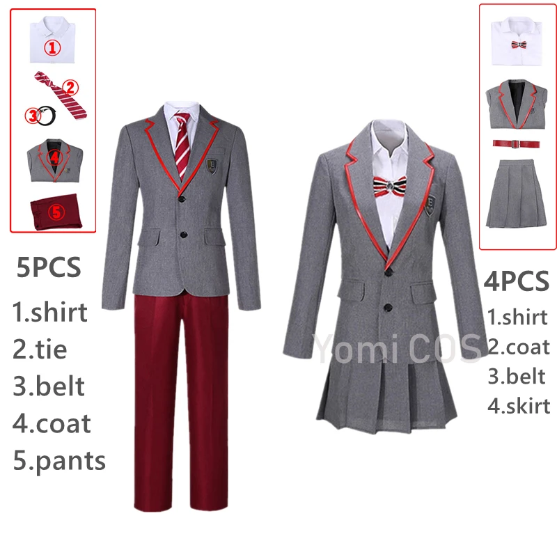 Костюм школьной униформы элитной линейки для мужчин и женщин костюмная рубашка