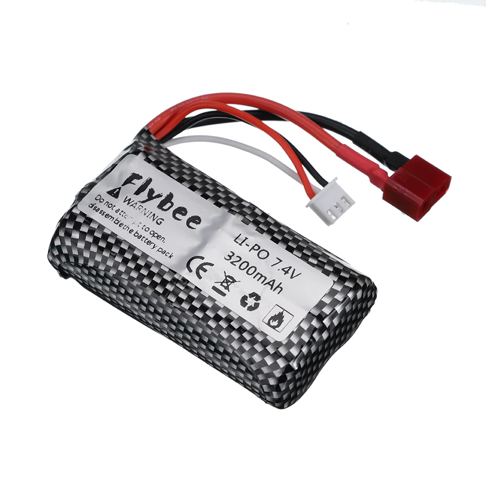Литий-полимерная батарея 7 4 В 3200 мАч 18650 для Q46 Wltoys 10428 12428 12423 RC вертолет автомобиль