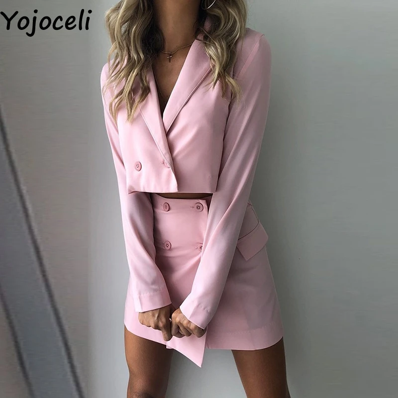 Женский офисный костюм Yojoceli красная элегантная классная юбка повседневный