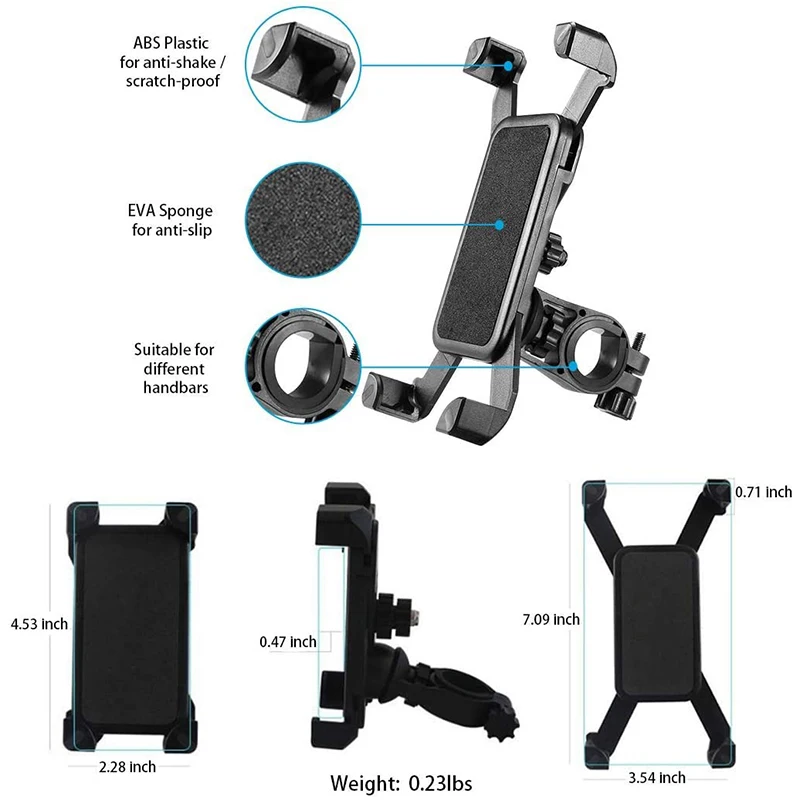 Universal Bike Phone Holder Motorcycle Bicycle Phone Holder Handlebar Stand Mount Bracket For iPhone Samsung Xiaomi